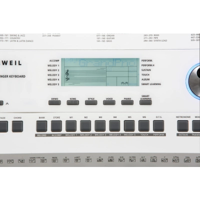 KURZWEIL KP-110 WH / biały zestaw XXL statyw ławka słuchawki mikrofon